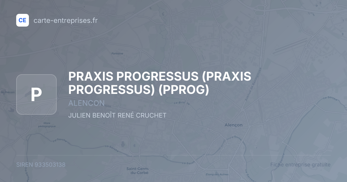 PRAXIS PROGRESSUS (PRAXIS PROGRESSUS) (PPROG) — 933503138 — fiche entreprise