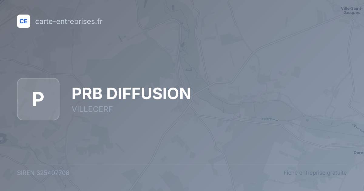 PRB DIFFUSION — 325407708 — fiche entreprise
