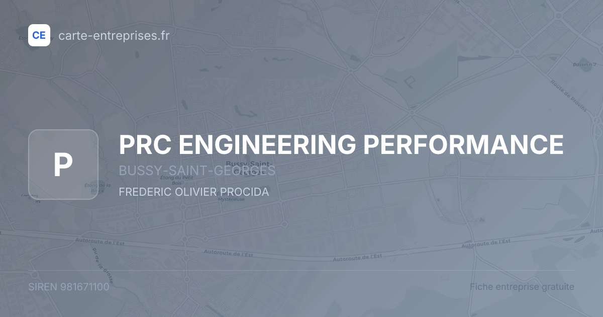 PRC ENGINEERING PERFORMANCE — 981671100 — fiche entreprise