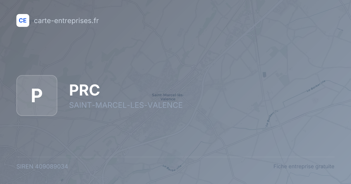 PRC — 409089034 — fiche entreprise