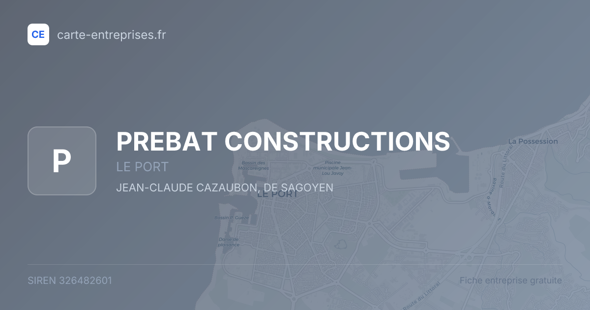 PREBAT CONSTRUCTIONS — 326482601 — fiche entreprise