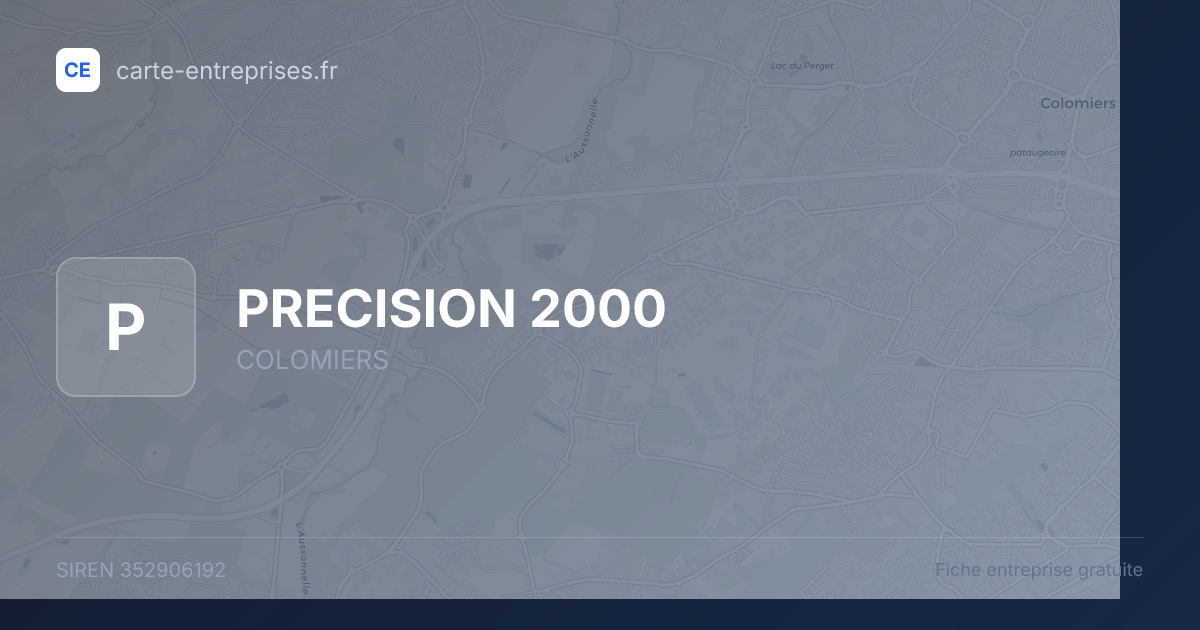 PRECISION 2000 — 352906192 — fiche entreprise