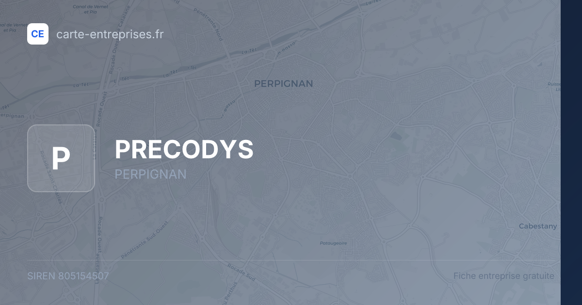 PRECODYS — 805154507 — fiche entreprise