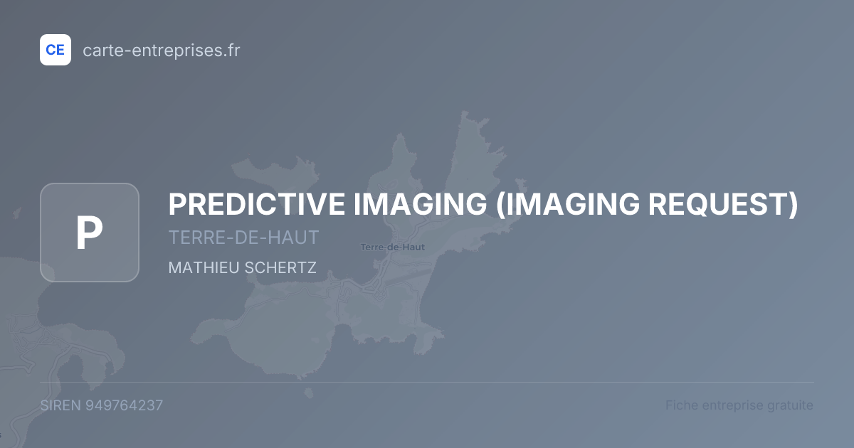 PREDICTIVE IMAGING (IMAGING REQUEST) — 949764237 — fiche entreprise