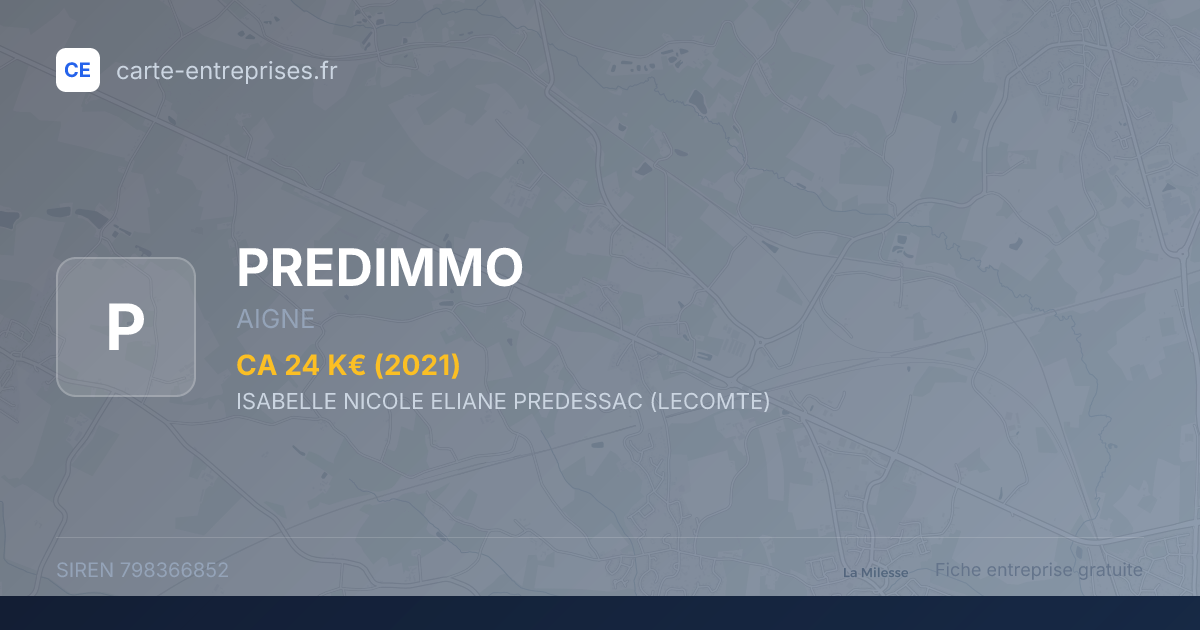 PREDIMMO — 798366852 — fiche entreprise