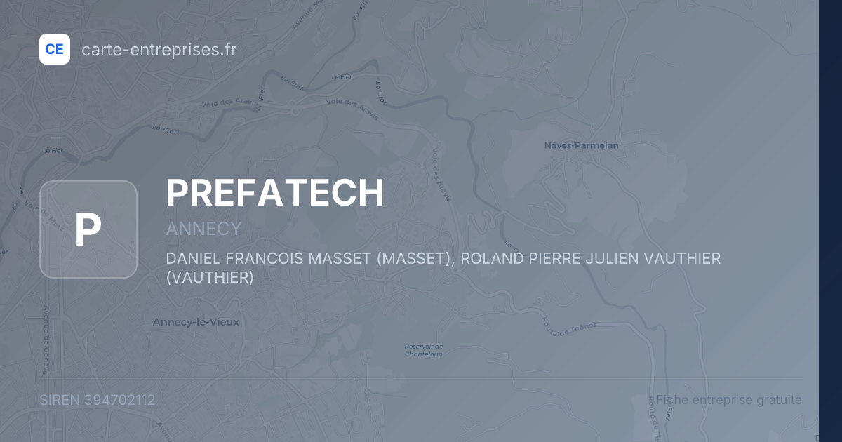 PREFATECH — 394702112 — fiche entreprise