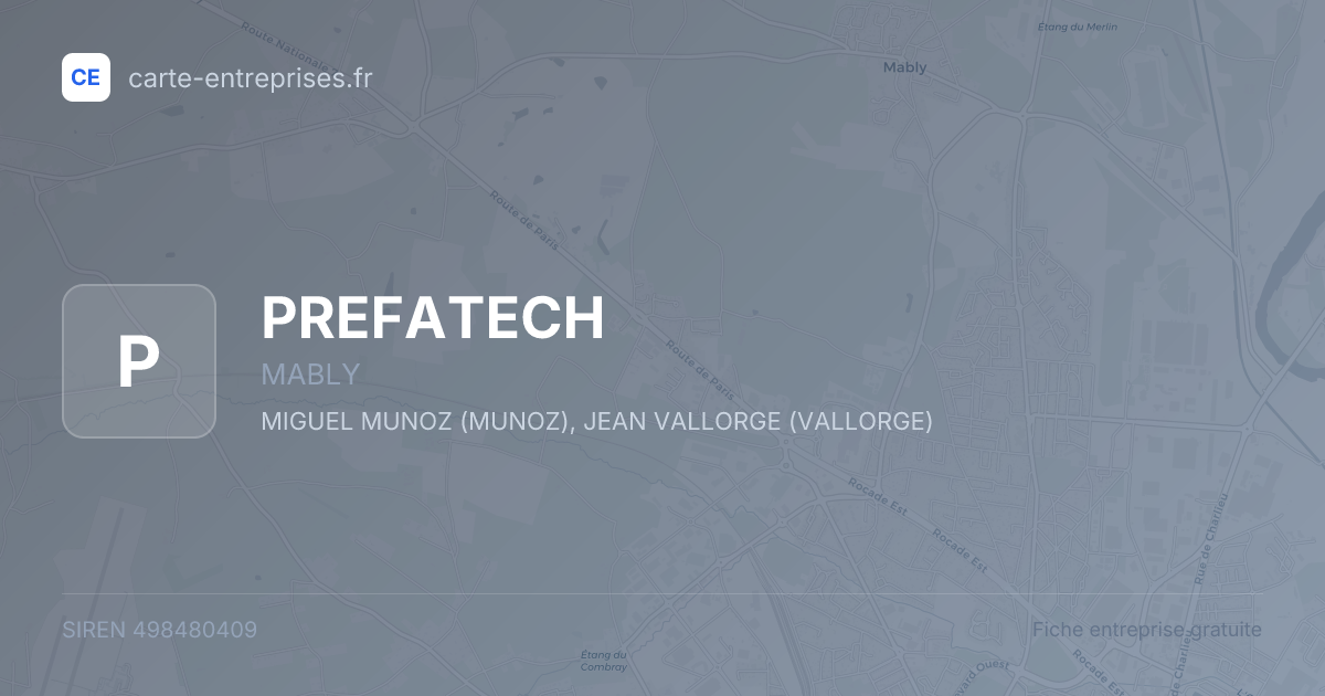PREFATECH — 498480409 — fiche entreprise
