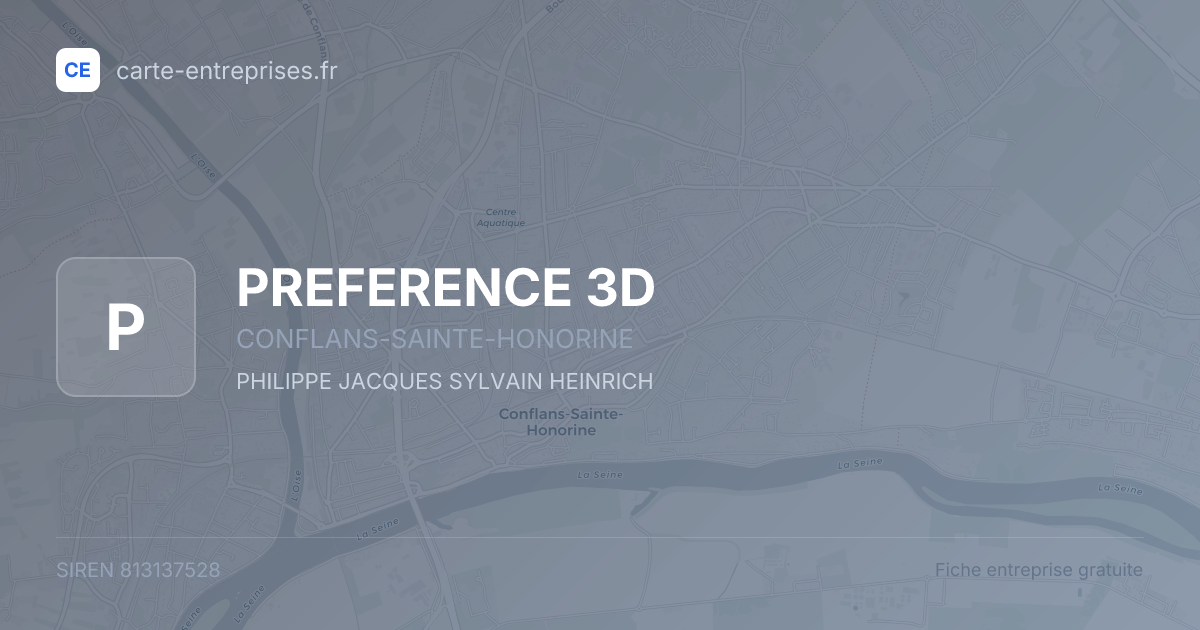 PREFERENCE 3D — 813137528 — fiche entreprise