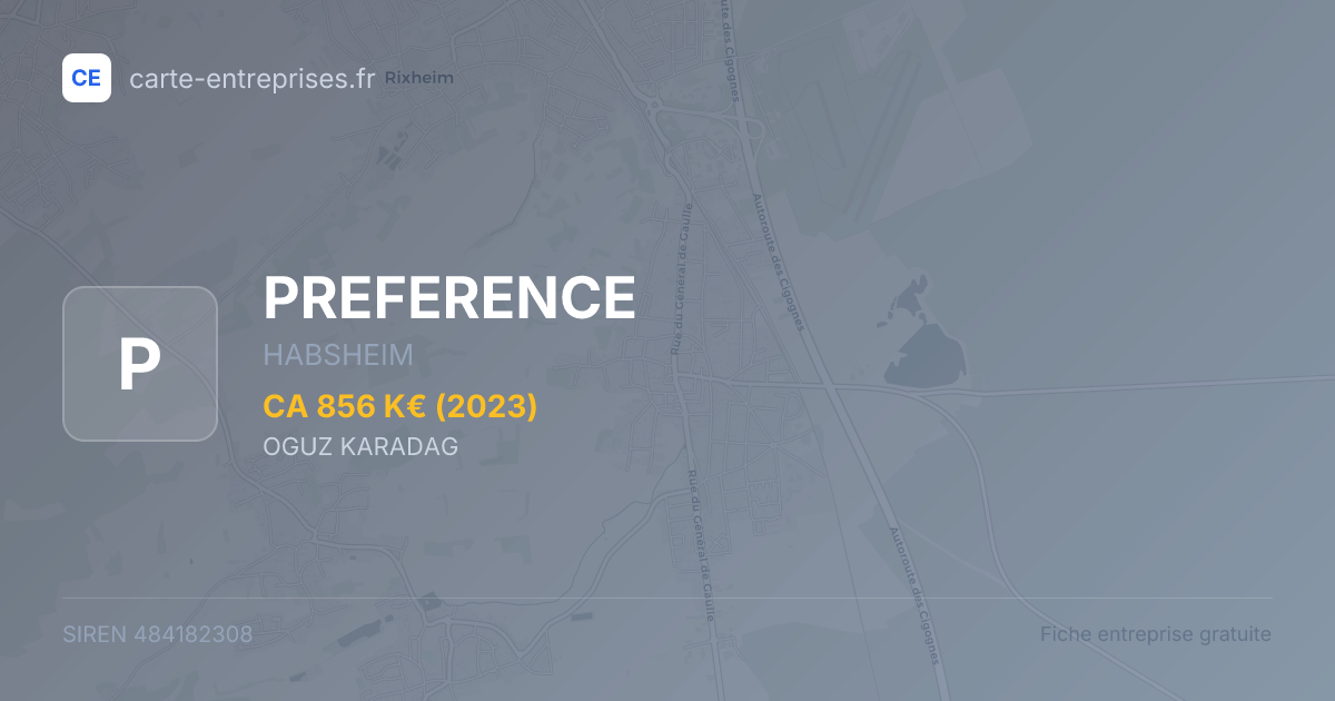 PREFERENCE — 484182308 — fiche entreprise