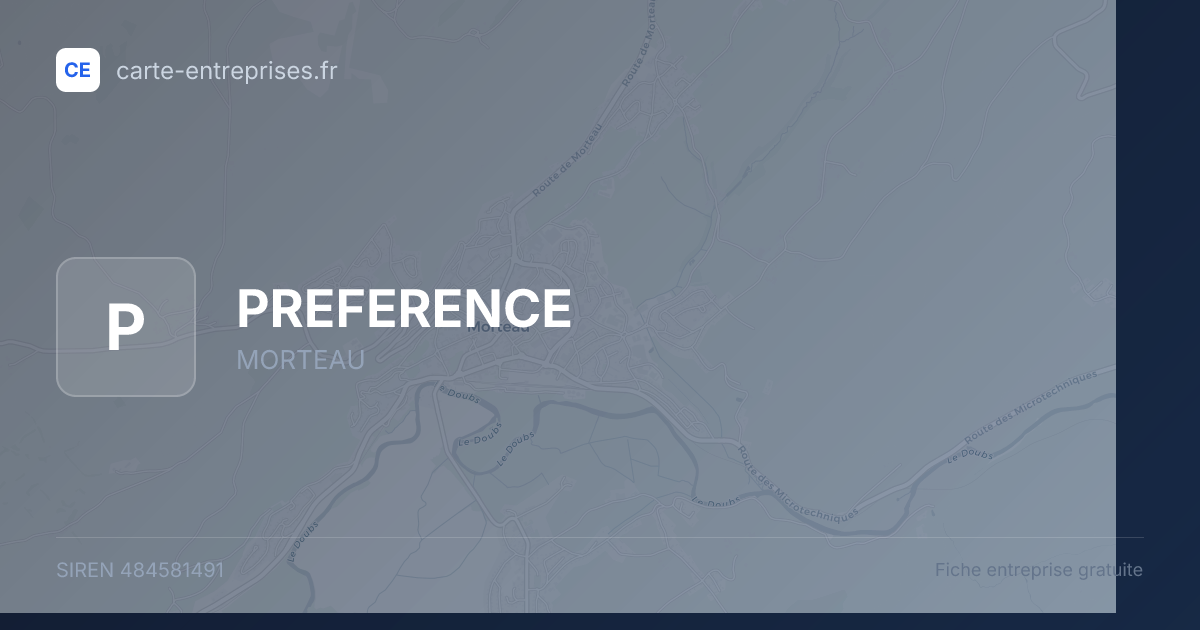 PREFERENCE — 484581491 — fiche entreprise