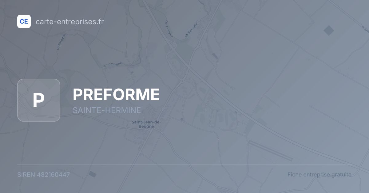 PREFORME — 482160447 — fiche entreprise