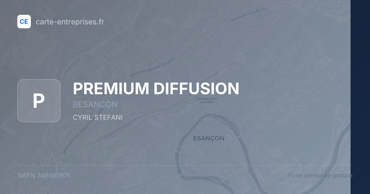 PREMIUM DIFFUSION — 348980871 — fiche entreprise