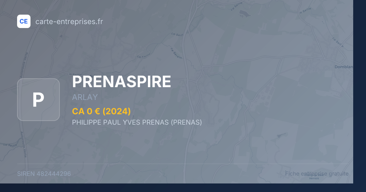 PRENASPIRE — 482444296 — fiche entreprise