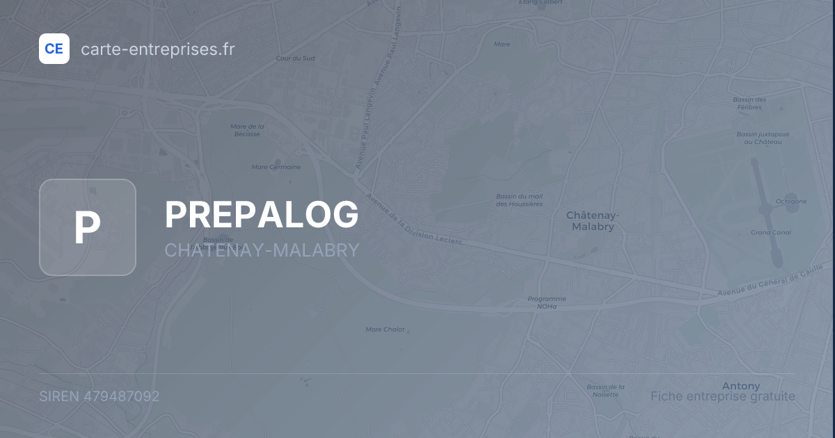 PREPALOG — 479487092 — fiche entreprise