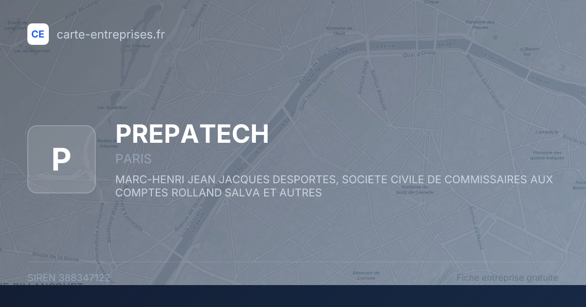 PREPATECH — 388347122 — fiche entreprise