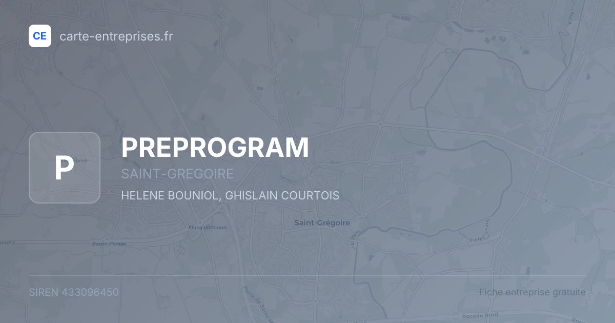 PREPROGRAM — 433096450 — fiche entreprise