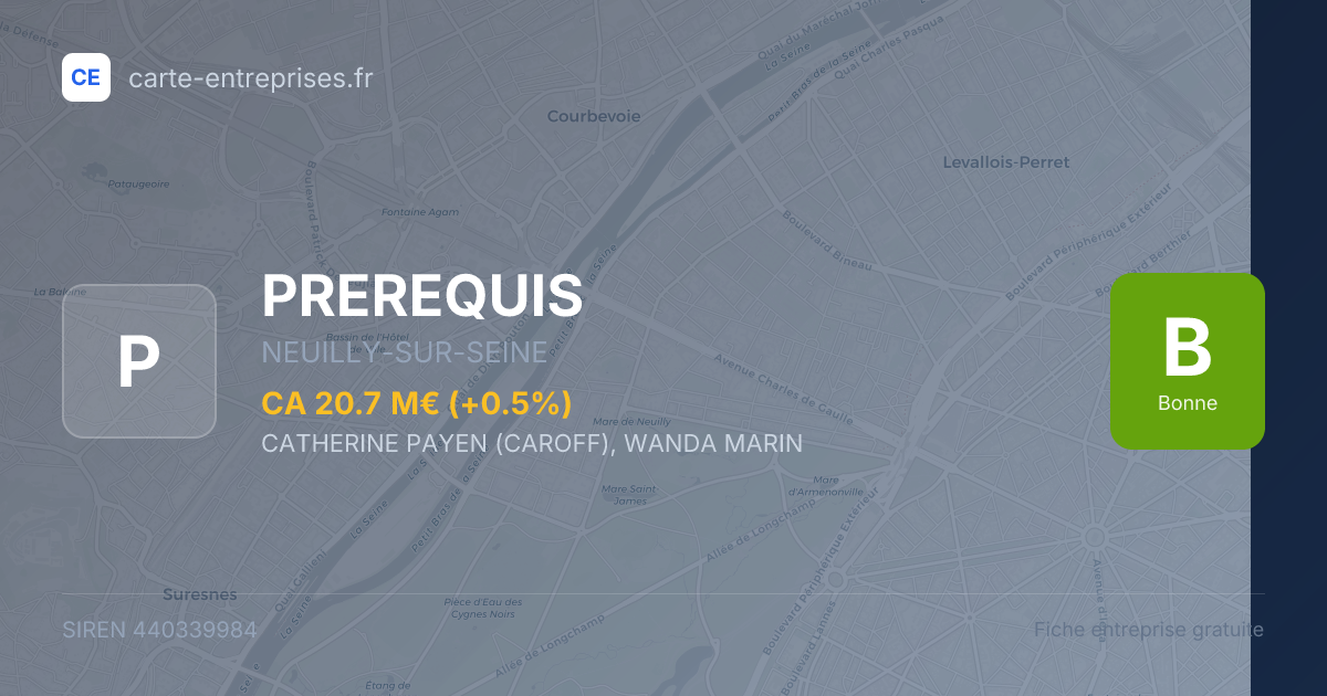 PREREQUIS — 440339984 — fiche entreprise