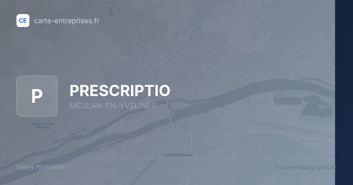 PRESCRIPTIO — 752609180 — fiche entreprise
