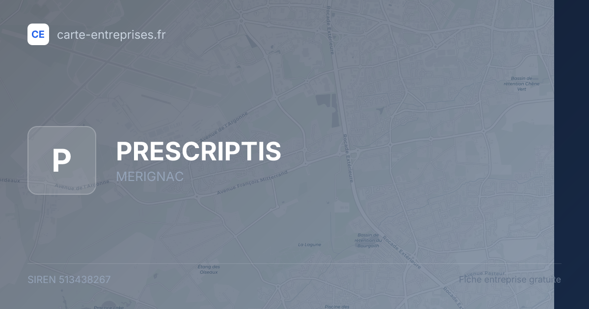 PRESCRIPTIS — 513438267 — fiche entreprise