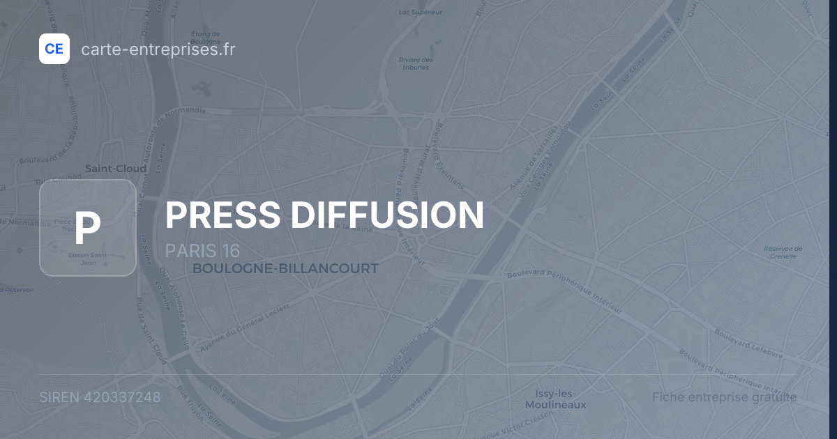 PRESS DIFFUSION — 420337248 — fiche entreprise