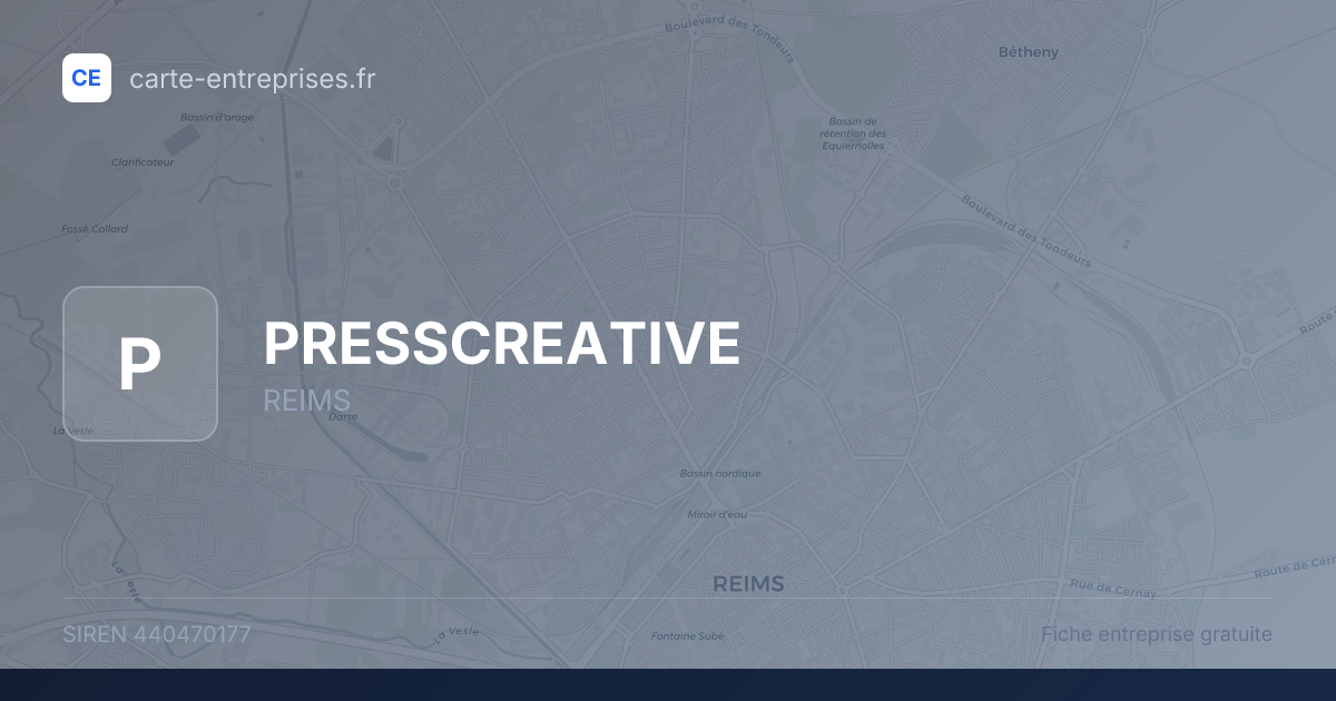 PRESSCREATIVE — 440470177 — fiche entreprise