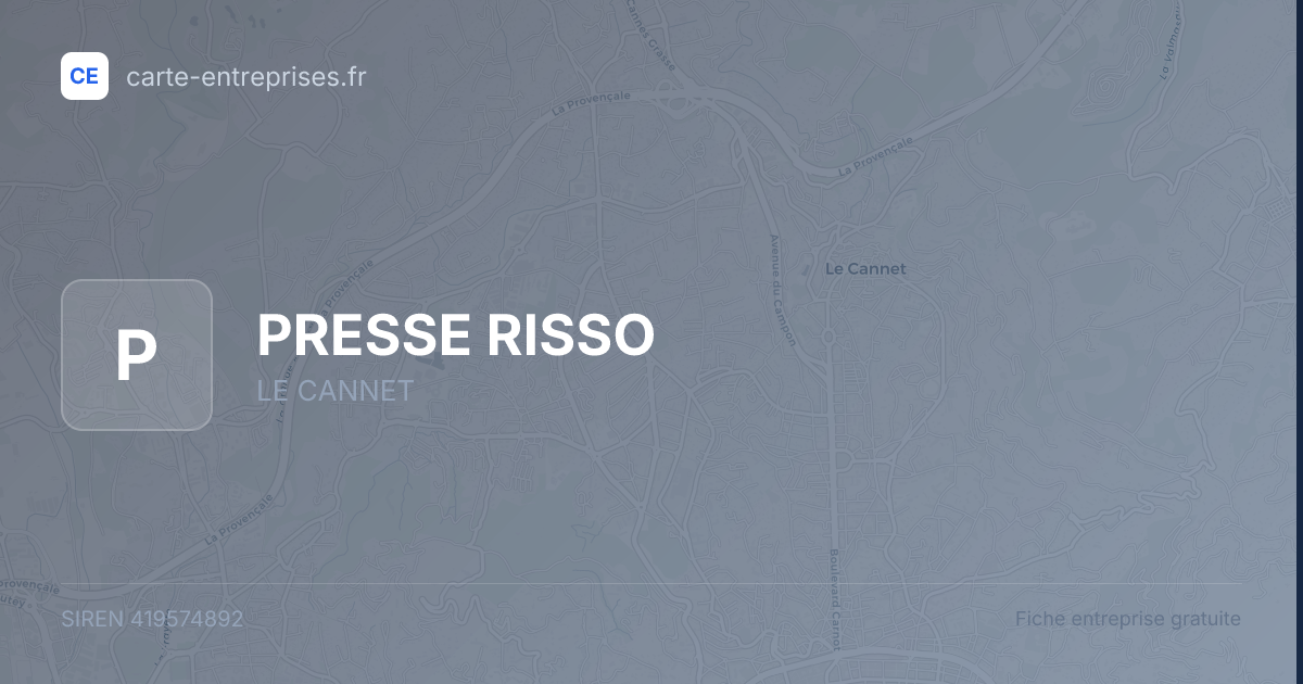 PRESSE RISSO — 419574892 — fiche entreprise