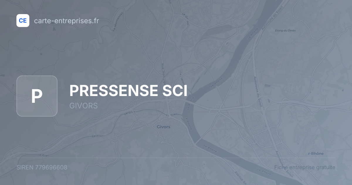PRESSENSE SCI — 779696608 — fiche entreprise