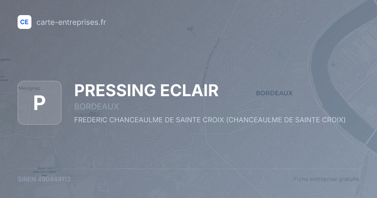PRESSING ECLAIR — 490449113 — fiche entreprise