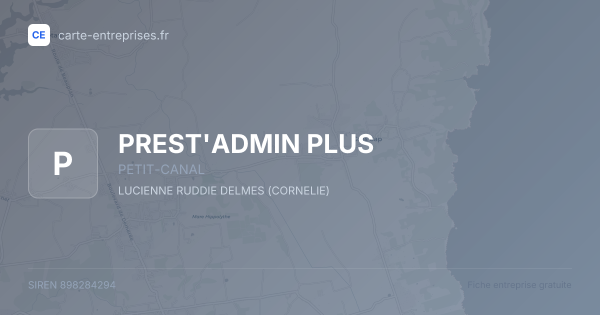 PREST'ADMIN PLUS — 898284294 — fiche entreprise