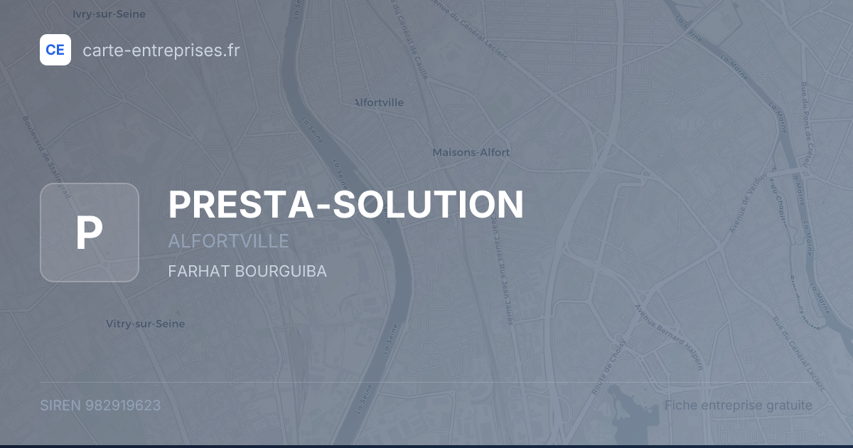 PRESTA-SOLUTION — 982919623 — fiche entreprise