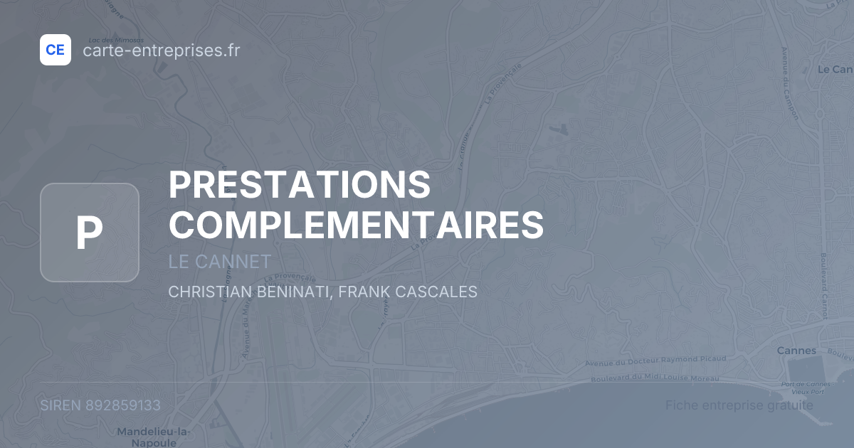 PRESTATIONS COMPLEMENTAIRES — 892859133 — fiche entreprise