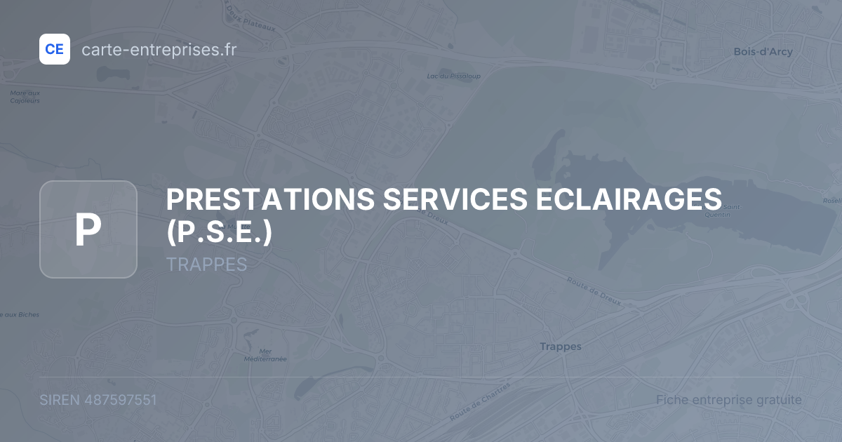 PRESTATIONS SERVICES ECLAIRAGES (P.S.E.) — 487597551 — fiche entreprise