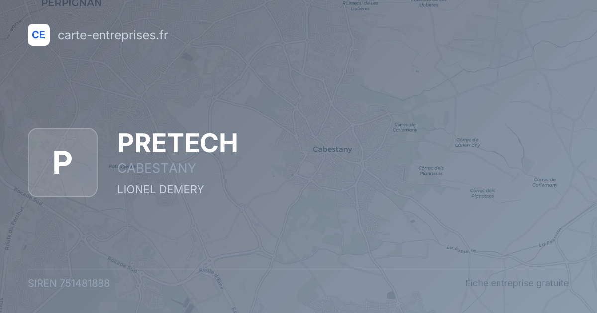 PRETECH — 751481888 — fiche entreprise