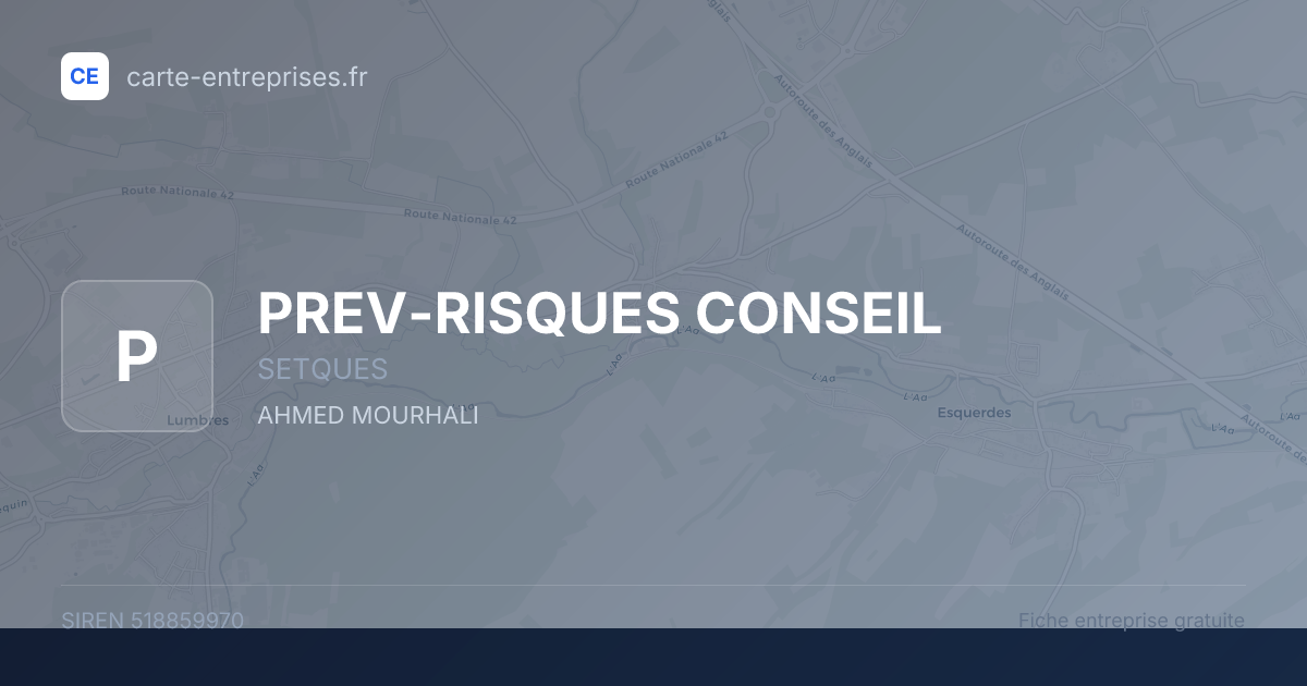 PREV-RISQUES CONSEIL — 518859970 — fiche entreprise
