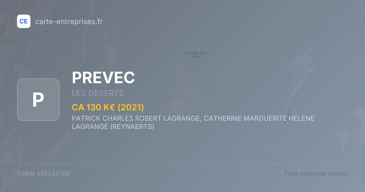 PREVEC — 495247769 — fiche entreprise