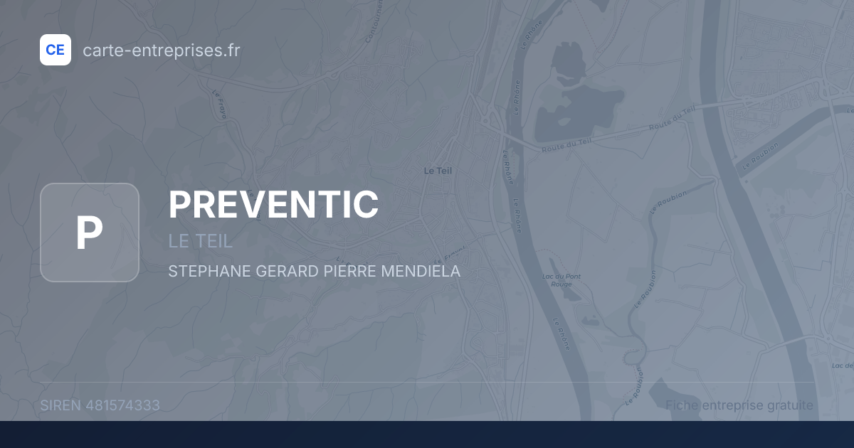 PREVENTIC — 481574333 — fiche entreprise