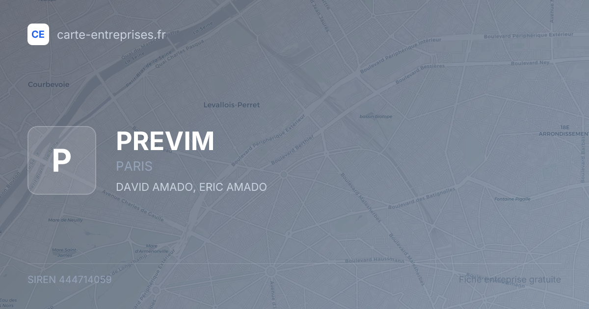 PREVIM — 444714059 — fiche entreprise
