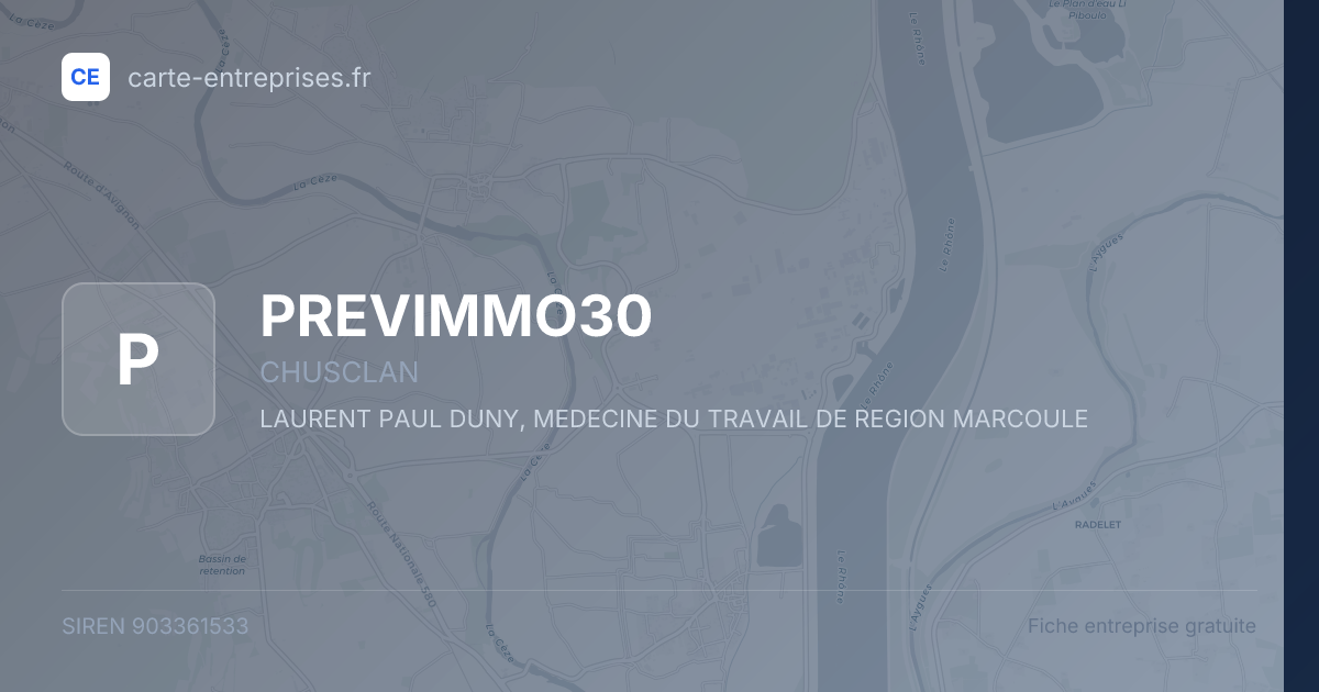 PREVIMMO30 — 903361533 — fiche entreprise