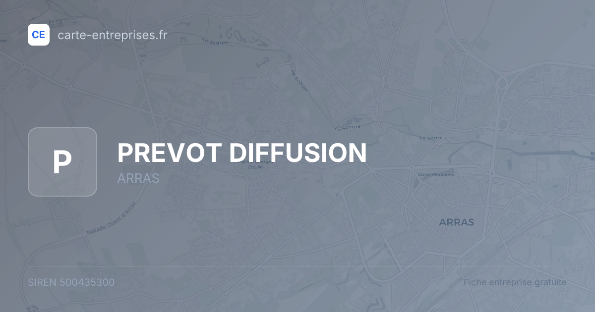 PREVOT DIFFUSION — 500435300 — fiche entreprise