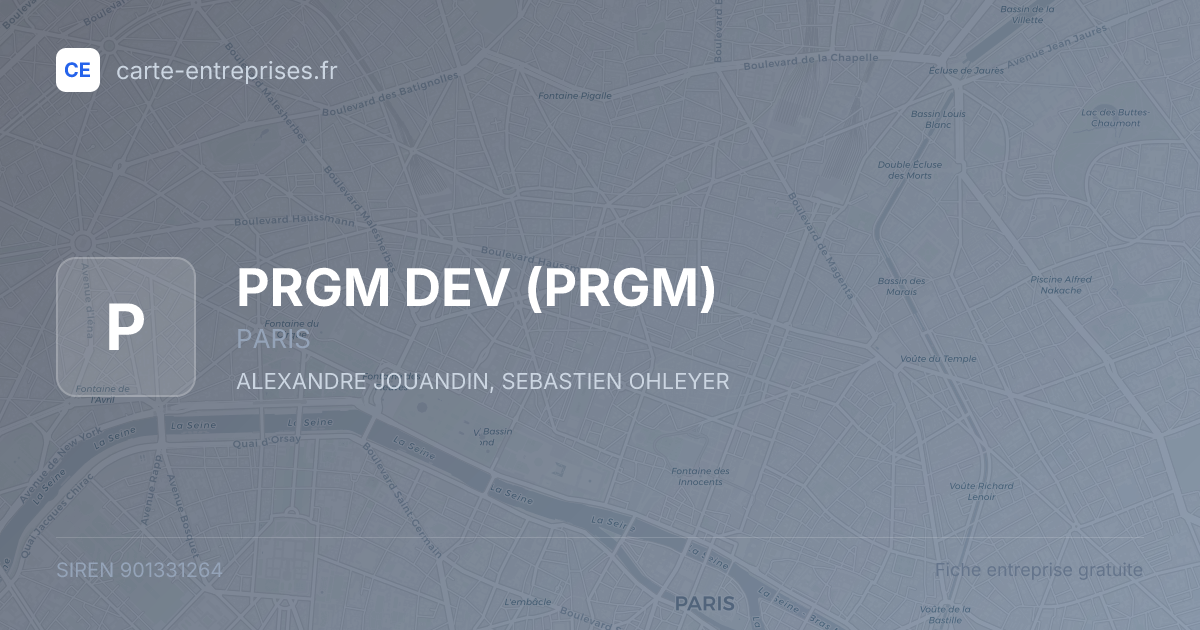 PRGM DEV (PRGM) — 901331264 — fiche entreprise