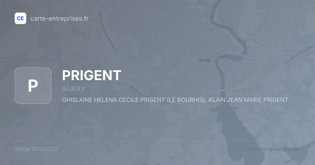 PRIGENT — 751731720 — fiche entreprise