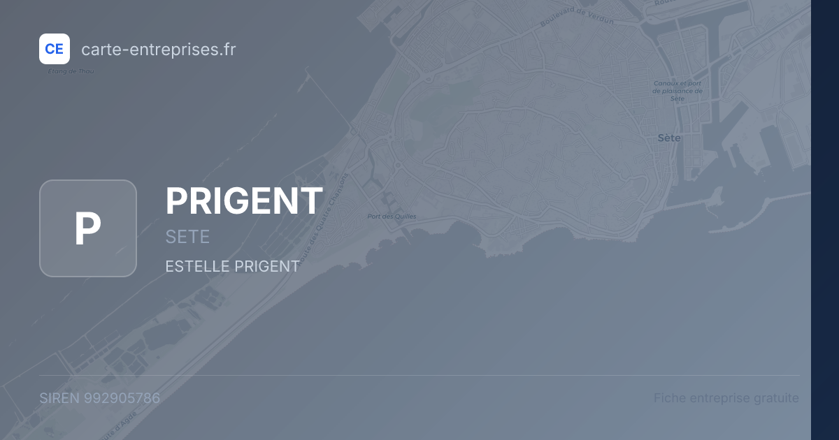 PRIGENT — 992905786 — fiche entreprise