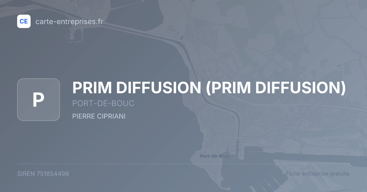 PRIM DIFFUSION — 751854498 — fiche entreprise