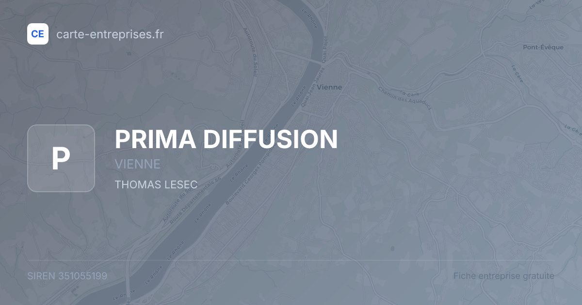 PRIMA DIFFUSION — 351055199 — fiche entreprise