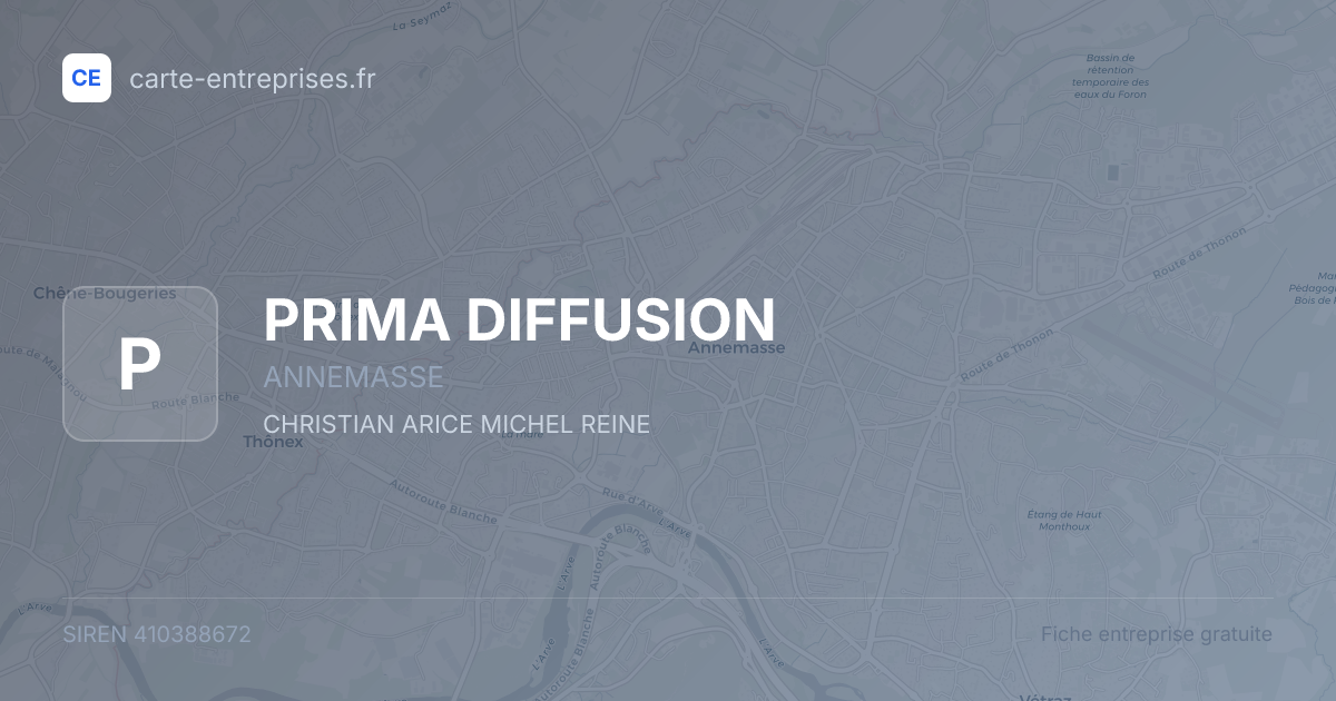 PRIMA DIFFUSION — 410388672 — fiche entreprise