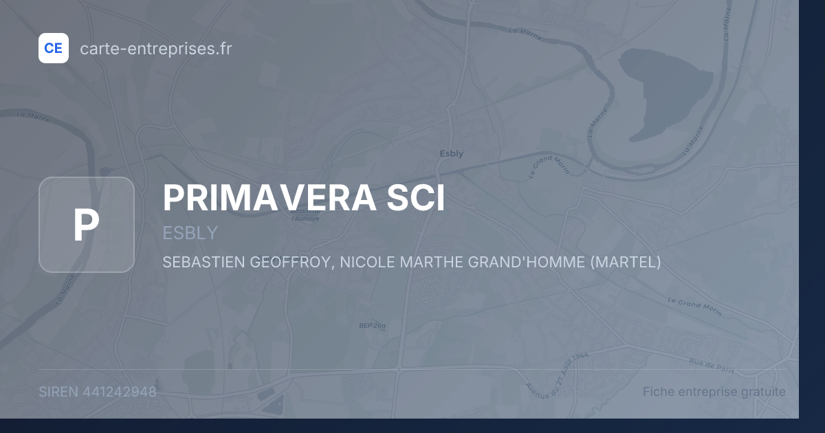 PRIMAVERA SCI — 441242948 — fiche entreprise