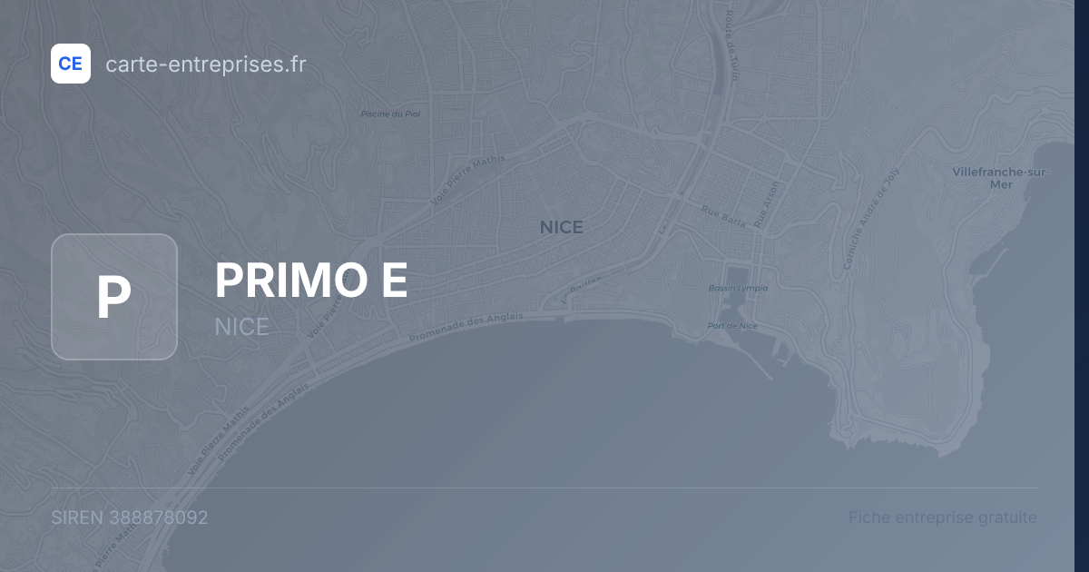 PRIMO E — 388878092 — fiche entreprise