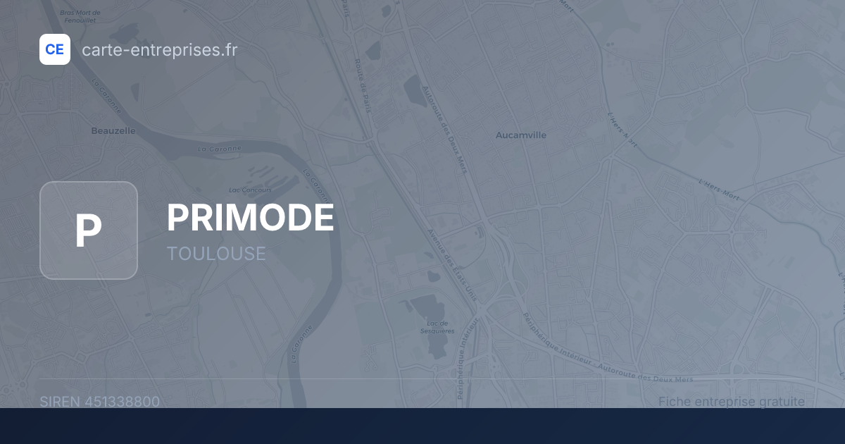 PRIMODE — 451338800 — fiche entreprise