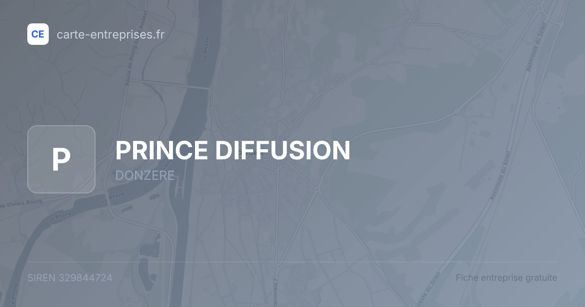 PRINCE DIFFUSION — 329844724 — fiche entreprise