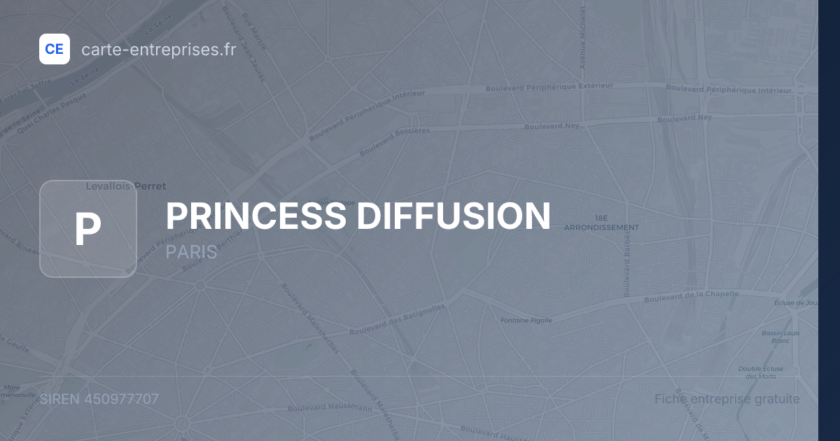 PRINCESS DIFFUSION — 450977707 — fiche entreprise